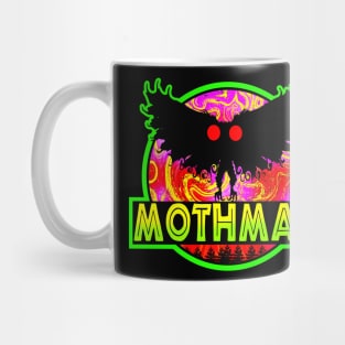 Mothman West Virginia Wing Humanoid Moth Retro Vintage Groovy Trippy Mug